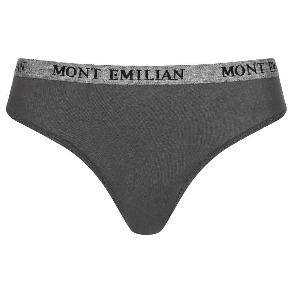 MONT EMILIAN "Colmar" Mujer Pack de 8 tangas gris oscuro