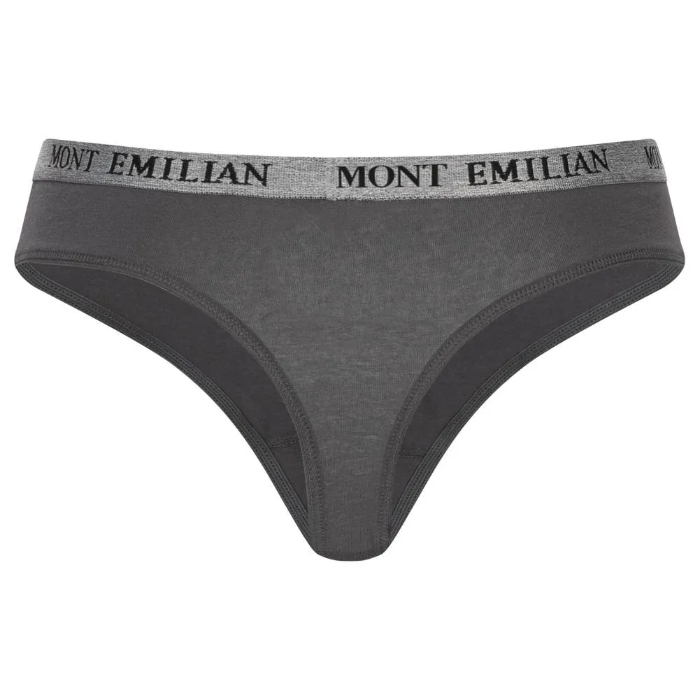 MONT EMILIAN "Colmar" Mujer Pack de 8 tangas gris oscuro