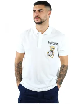 MOSCHINO - Polo de Piqué Teddy Small con Lazo