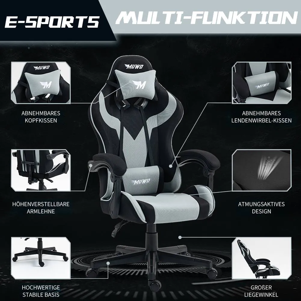 MUWO "MystiX" esports Silla gaming gris