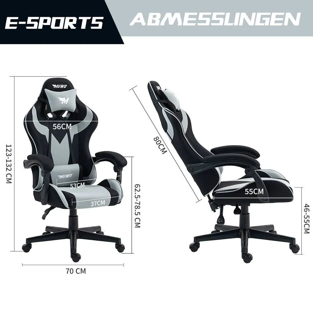 MUWO "MystiX" esports Silla gaming gris