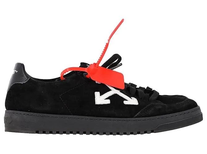 Off White Blanco roto bajo 2.0 Deportivas en Ante Negro 