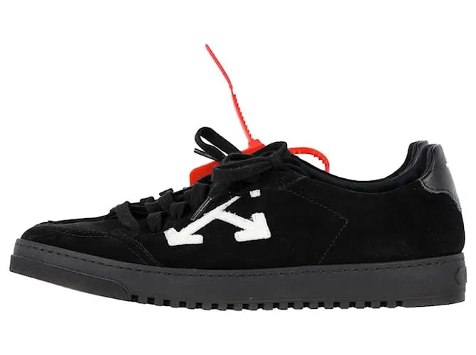 Off White Blanco roto bajo 2.0 Deportivas en Ante Negro 