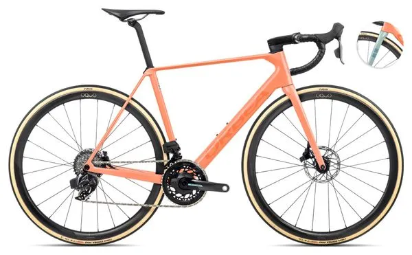 Orbea Orbea Orca M21eLTD PWR Bicicleta de Carretera Sram Force eTap AXS 12S 700 mm Naranja Nube 2024