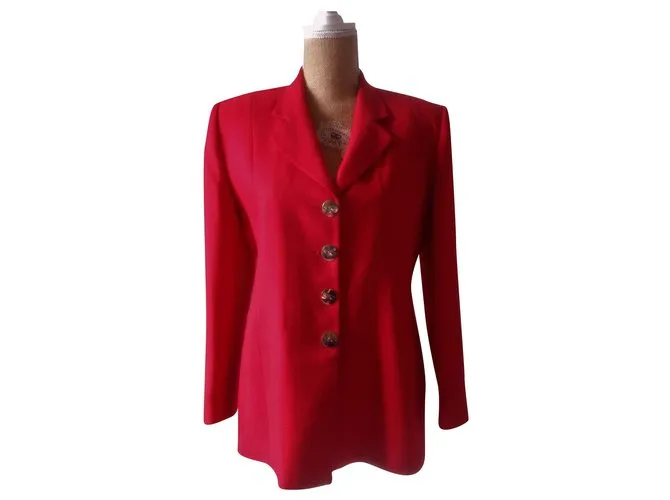 Oscar de la Renta Americana o chaqueta vintage en rojo fuego Roja 