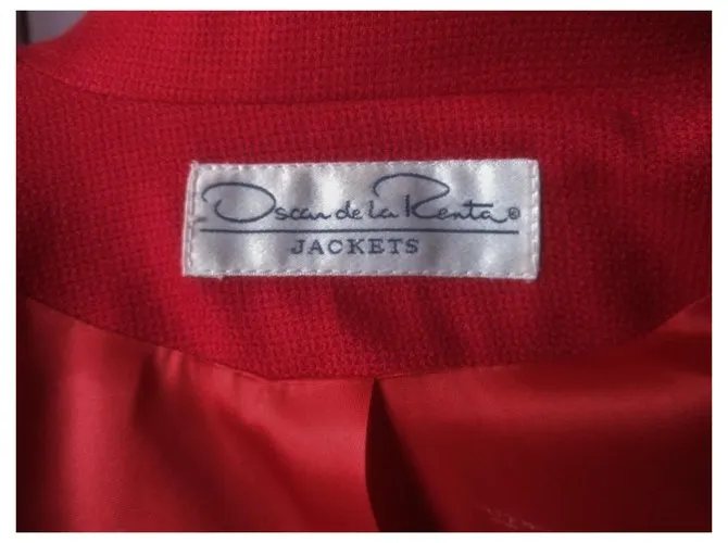 Oscar de la Renta Americana o chaqueta vintage en rojo fuego Roja 