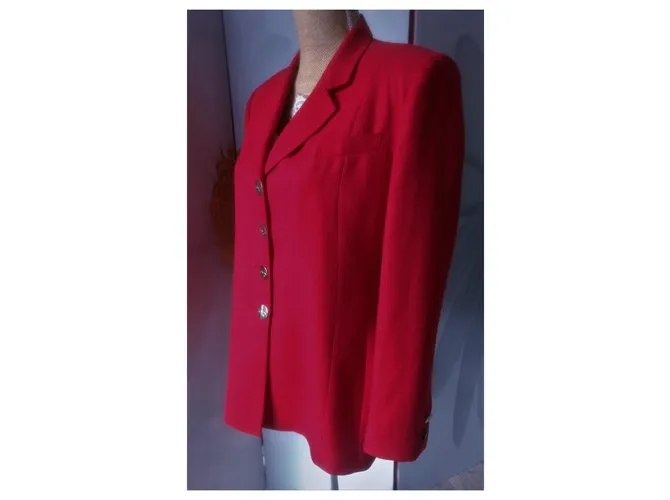 Oscar de la Renta Americana o chaqueta vintage en rojo fuego Roja 