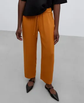 Pantalón jogger naranja mujer