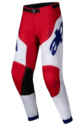 Pantalones de Cross Alpinestars Racer Veil Rojo Intenso-Blanco