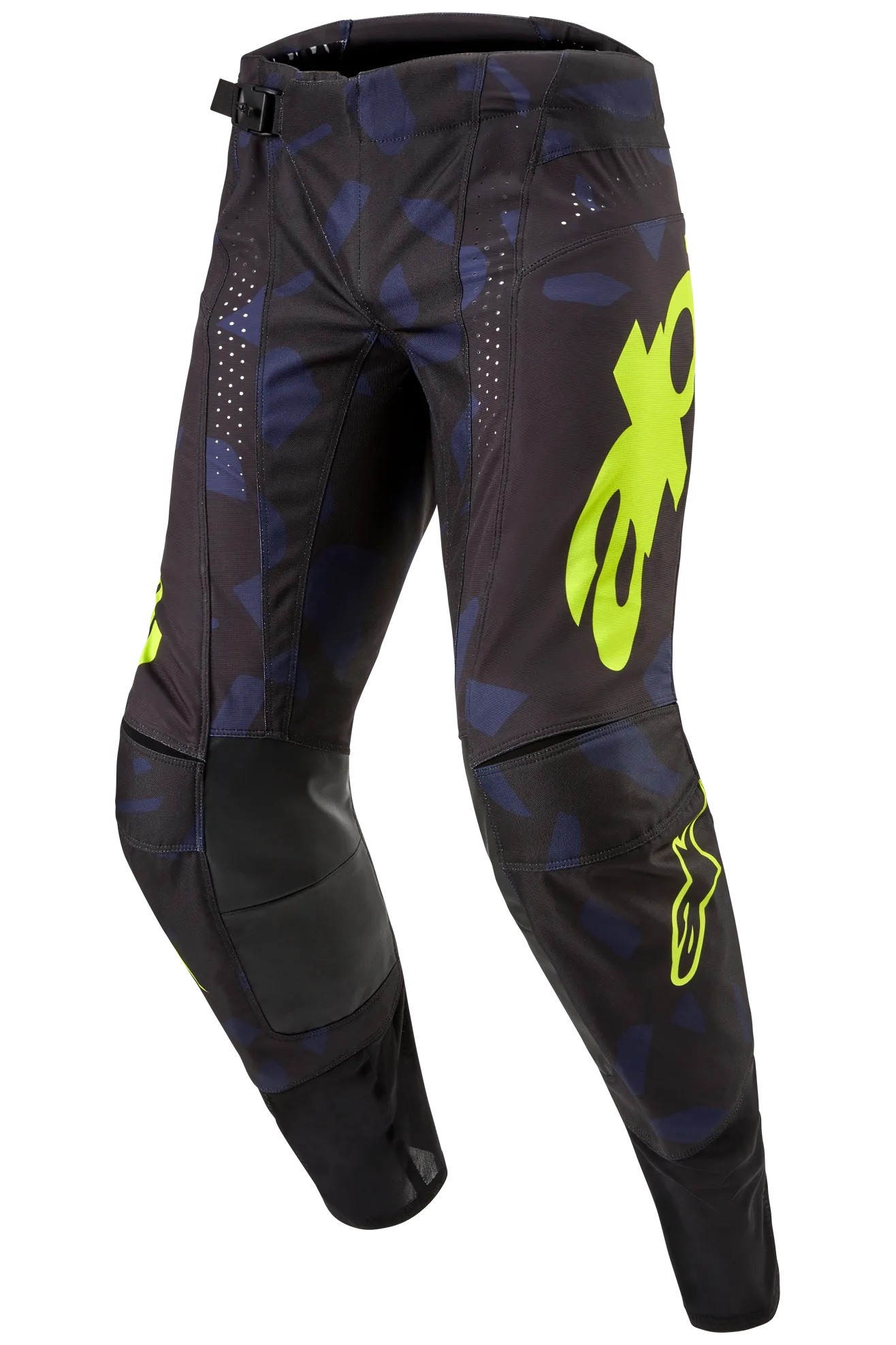 Pantalones de Cross Alpinestars Techstar Rantera Negro-Azul Marino-Amarillo Fluo