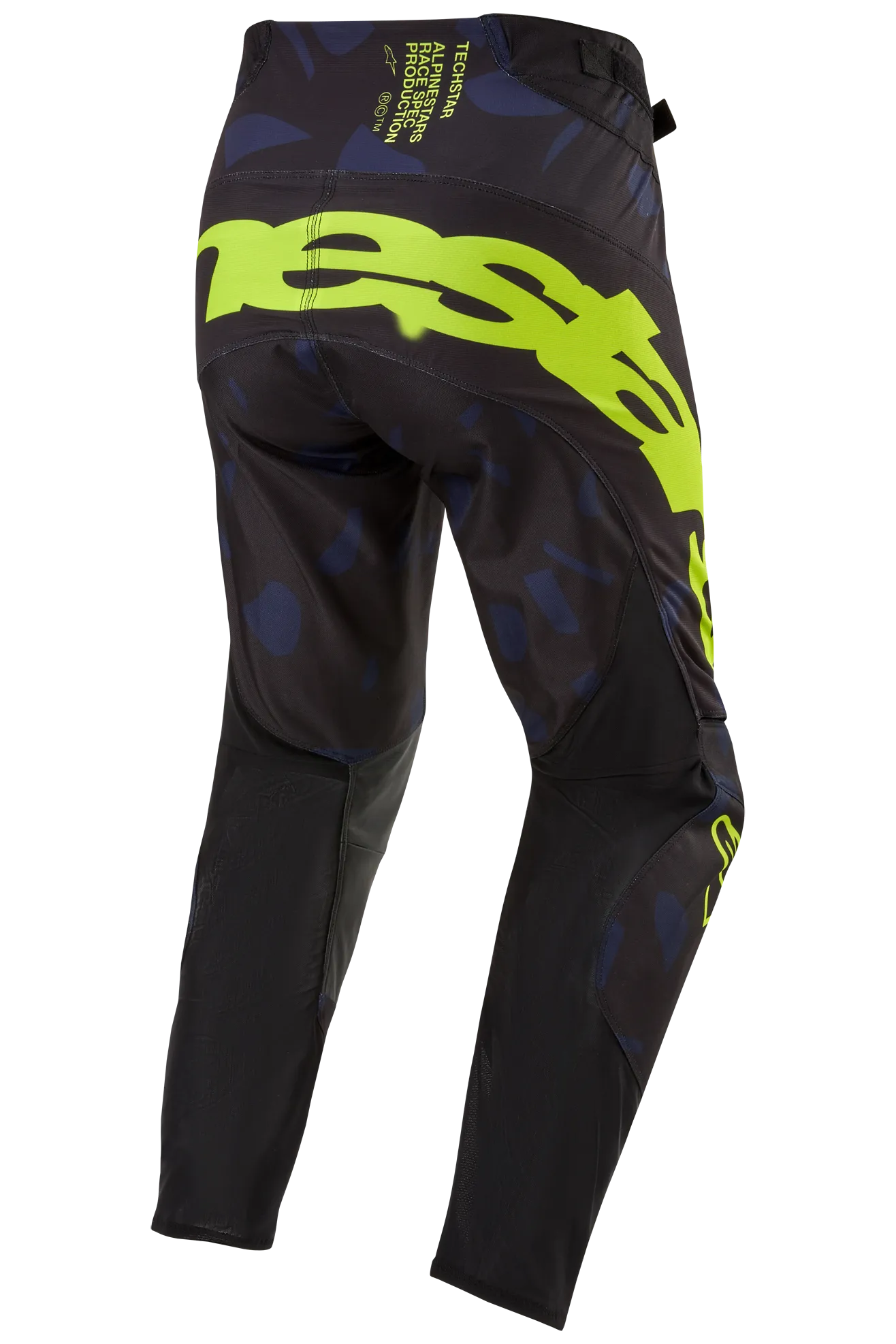 Pantalones de Cross Alpinestars Techstar Rantera Negro-Azul Marino-Amarillo Fluo