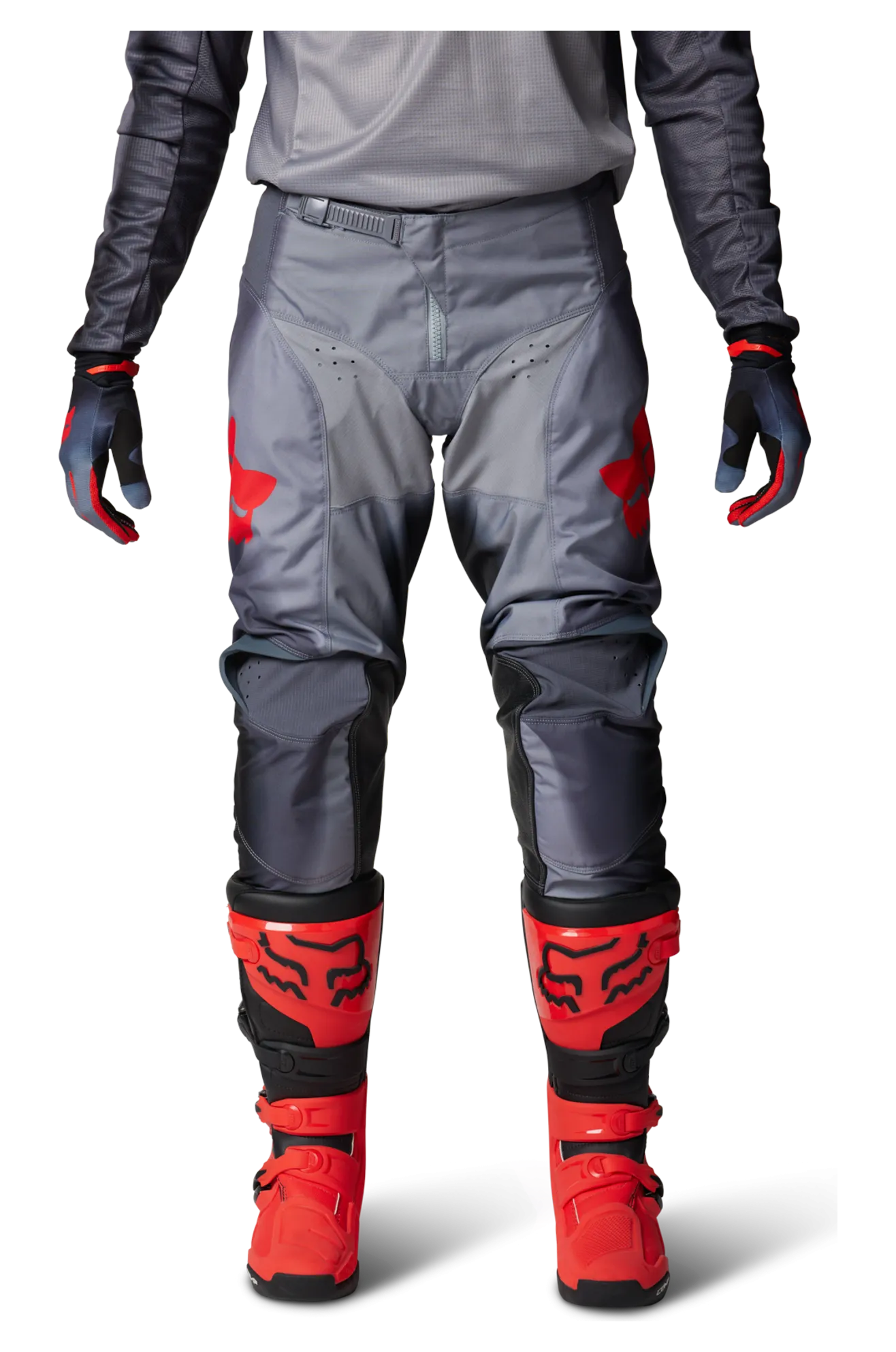 Pantalones de Cross FOX 180 Atlas Gris-Rojo