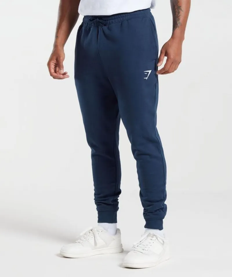 Pantalones Gymshark Crest Joggers Azul Marino | 486709-CVO