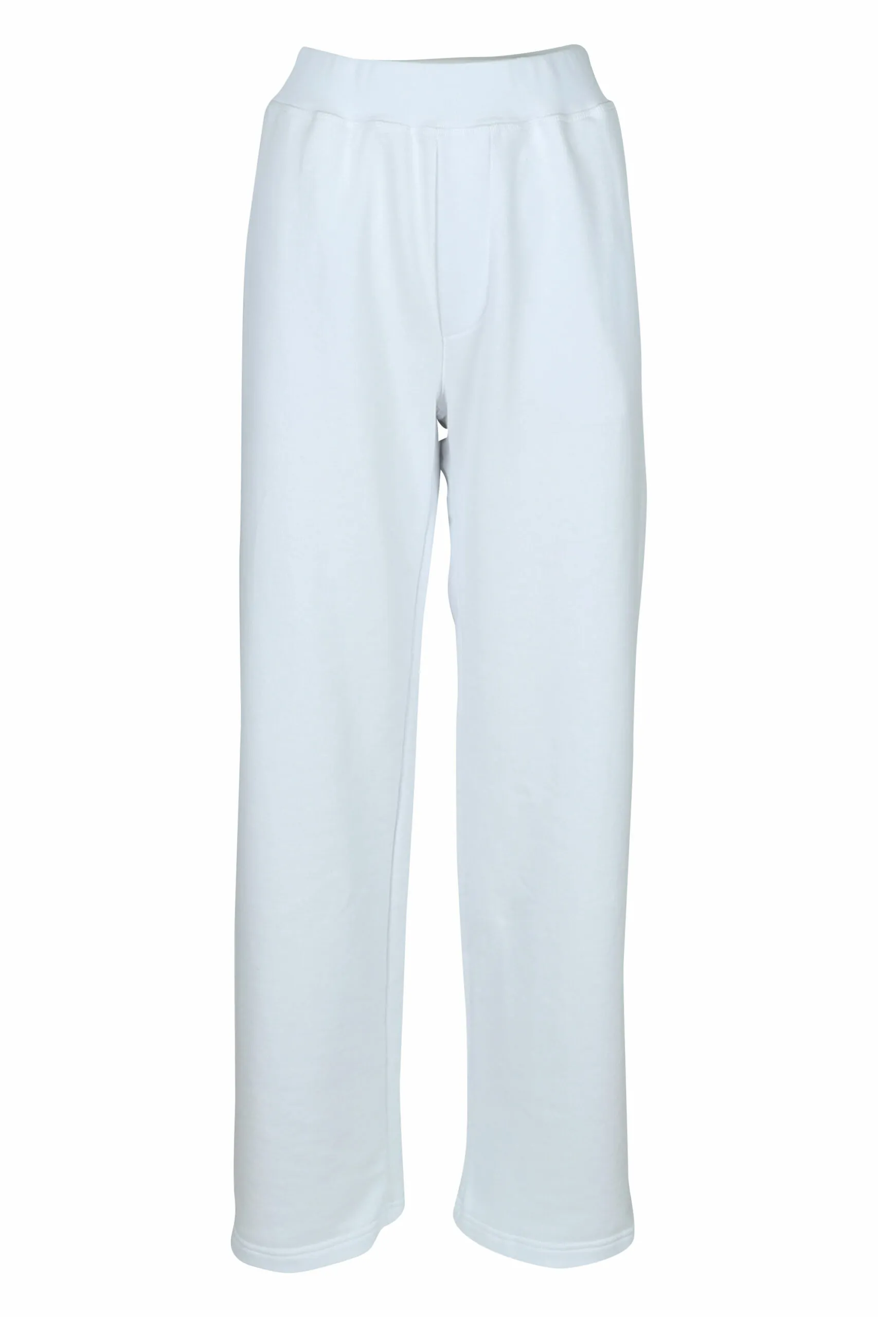 Pantalón blanco ancho con logo