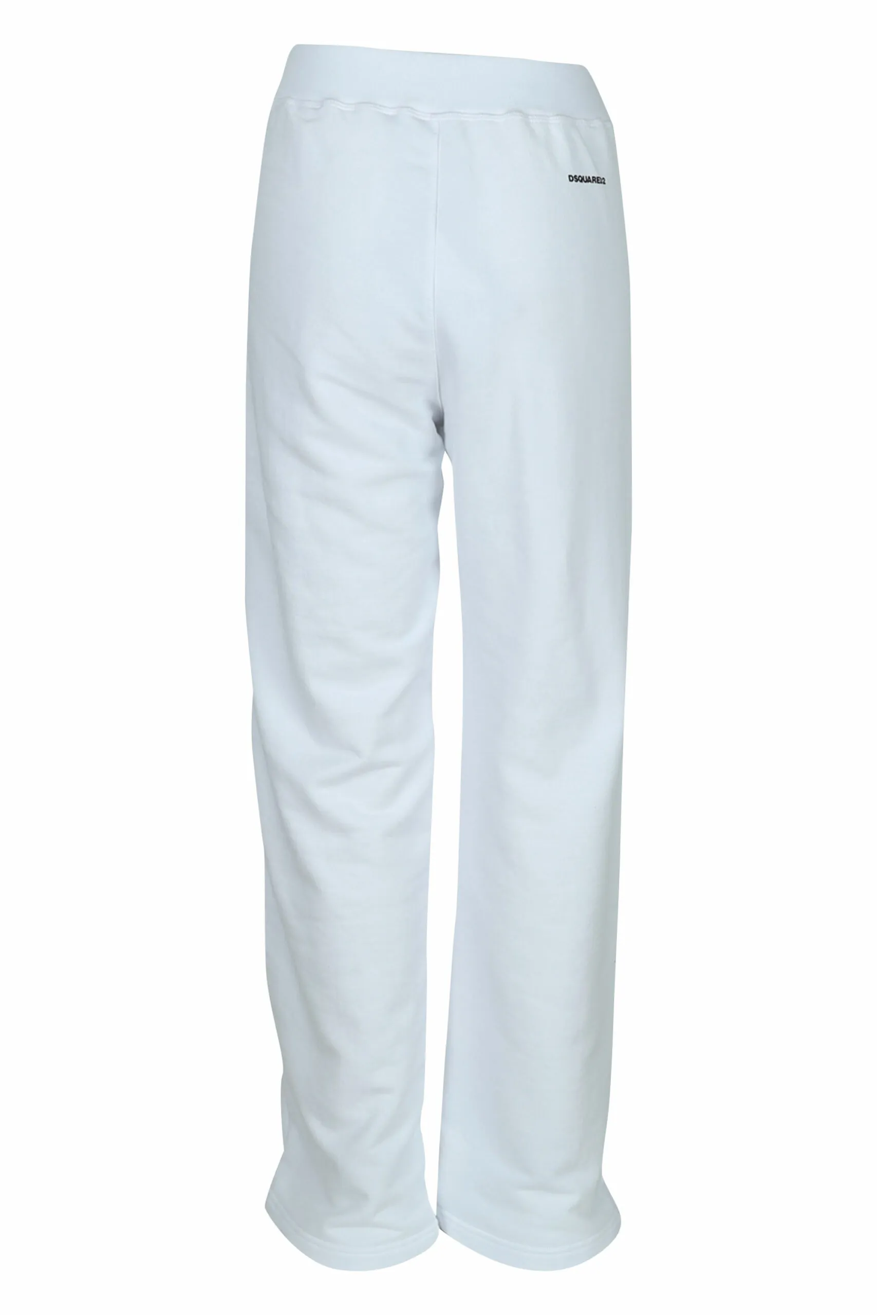 Pantalón blanco ancho con logo