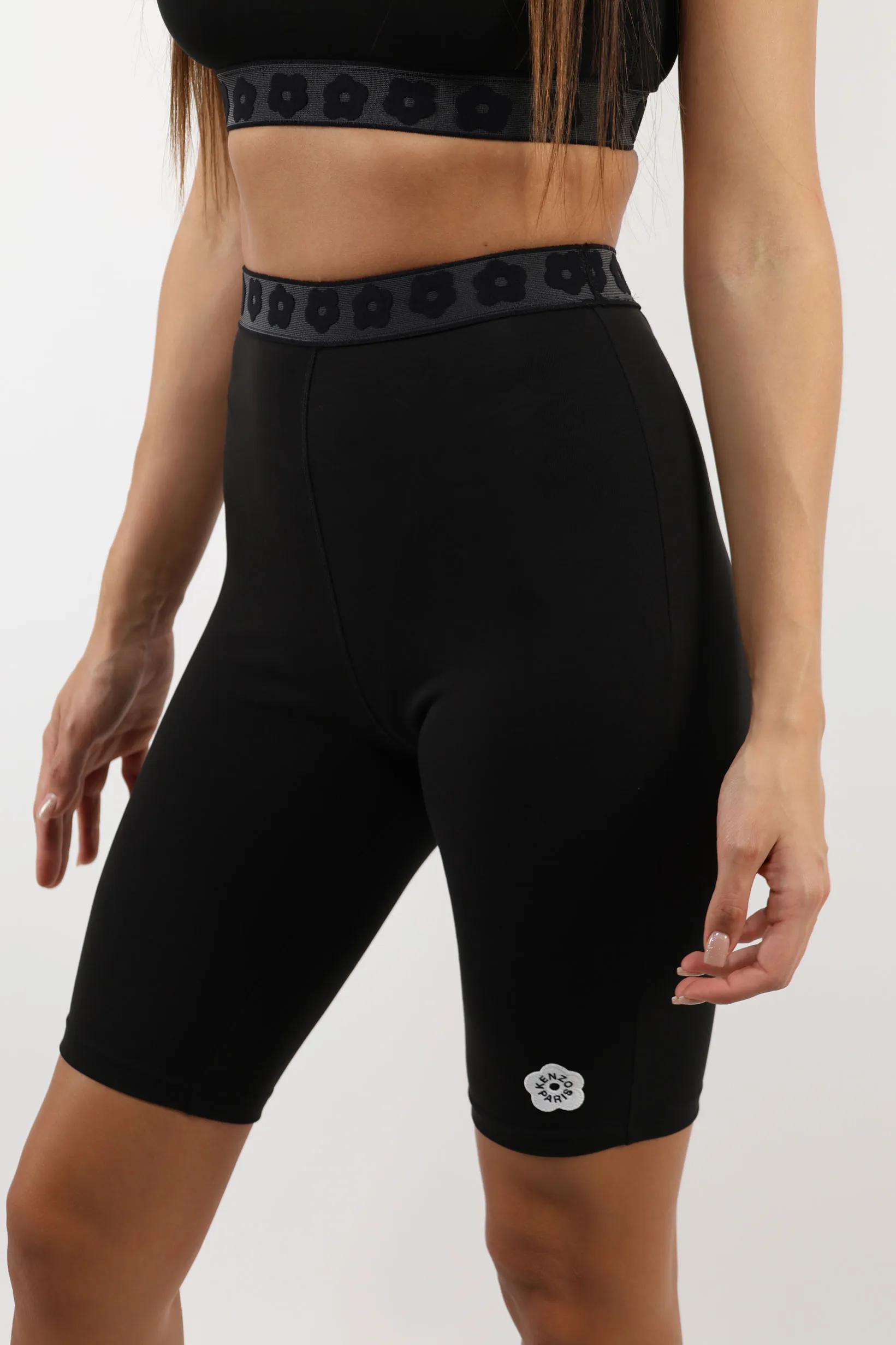 Pantalón corto de ciclismo negro con minilogo 