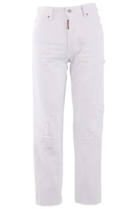 Pantalón tejano blanco desgastado Boston jean