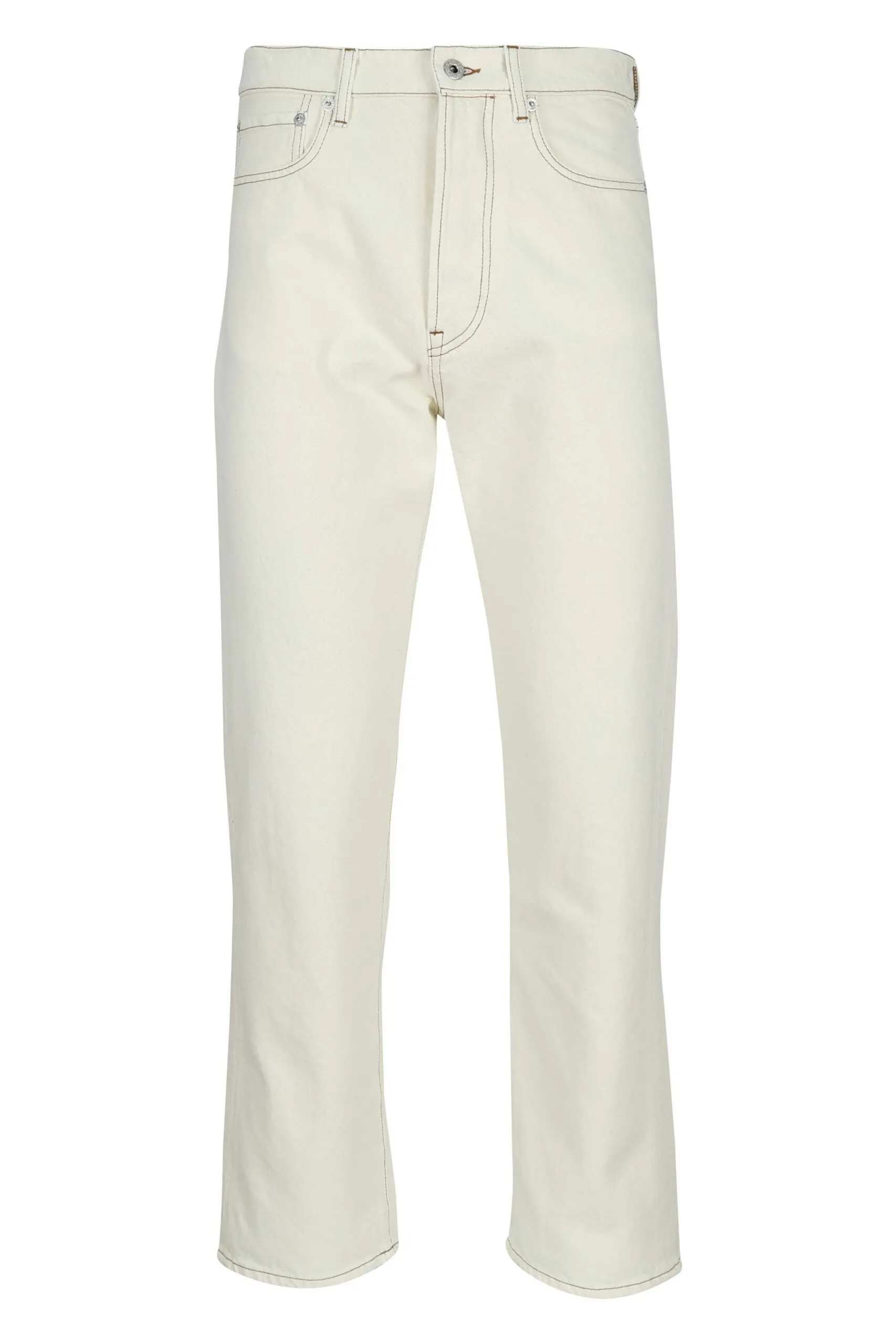 Pantalón vaquero blanco con logo 