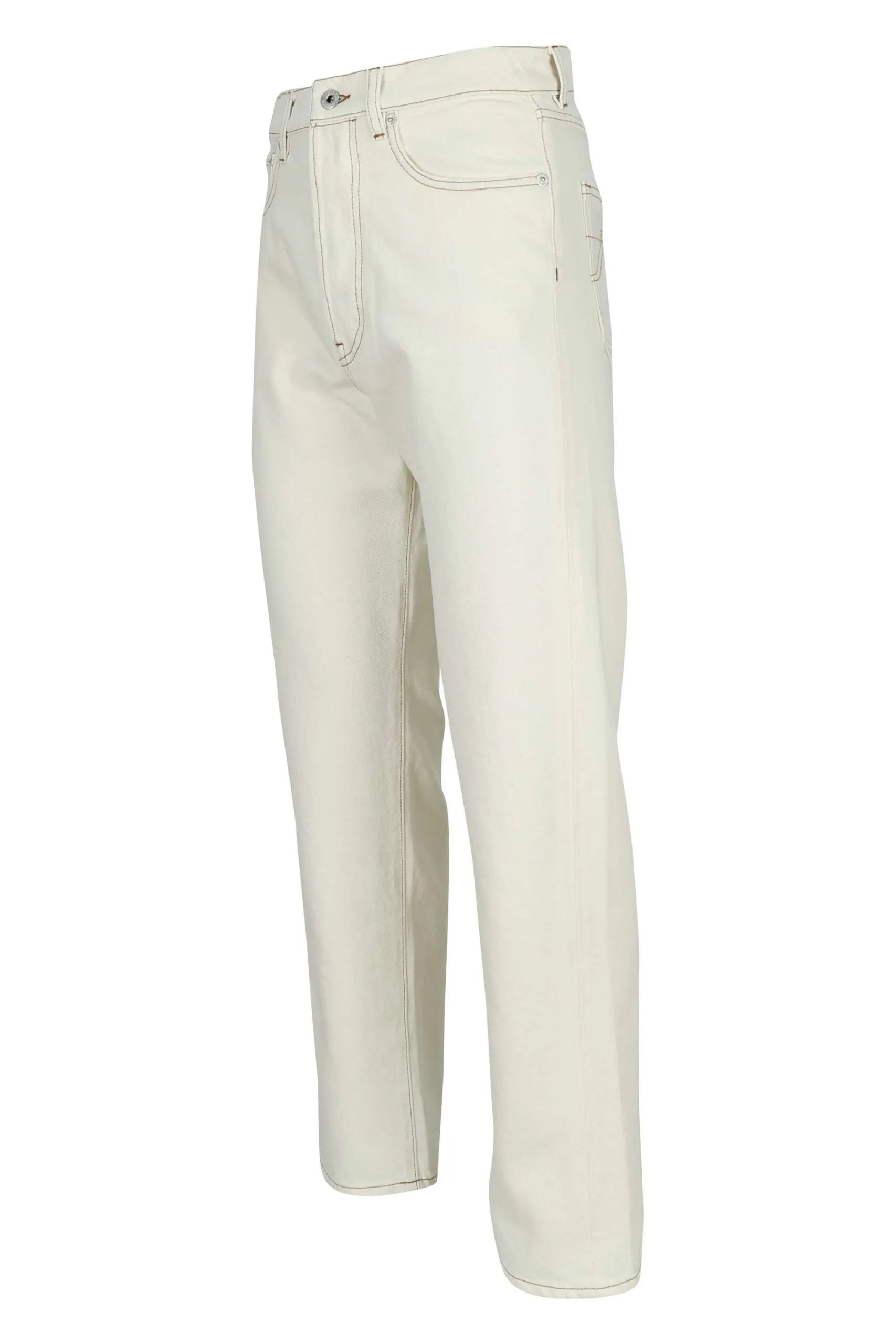 Pantalón vaquero blanco con logo 