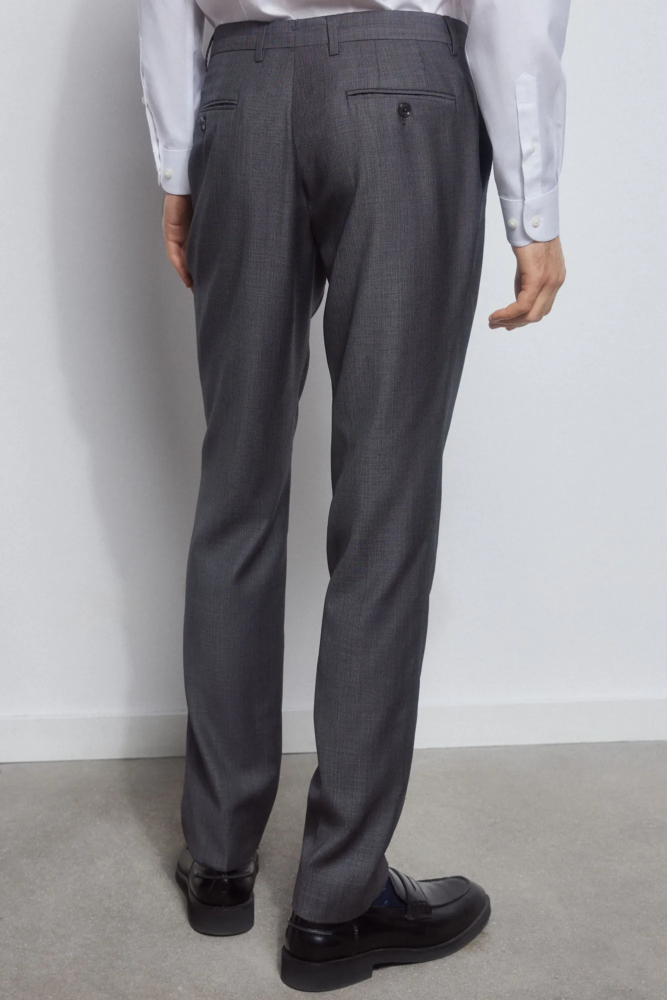 Pedro del Hierro Pantalón gris bi-stretch slim