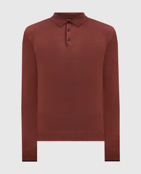 Peserico Red polo shirt made of wool