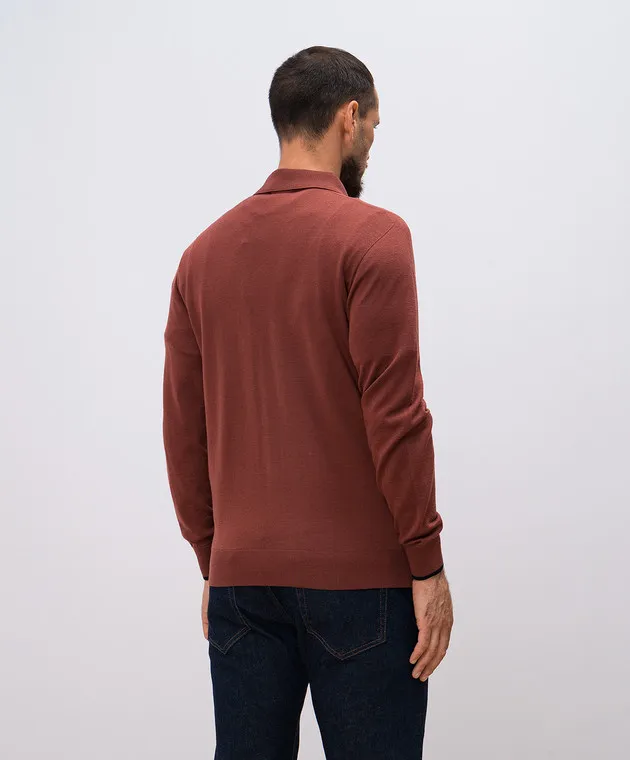 Peserico Red polo shirt made of wool