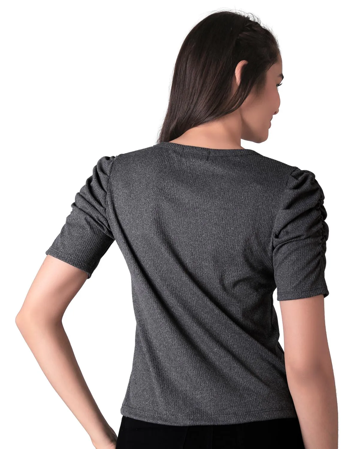 Playera Mujer Básico Camiseta Gris Stfashion 50004293