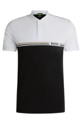 Polo BOSS x Matteo Berrettini slim fit con protección UV