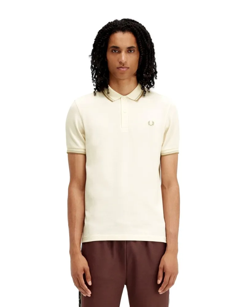 POLO FRED PERRY BEIGE W55 TWIN TIPPED SHIRT