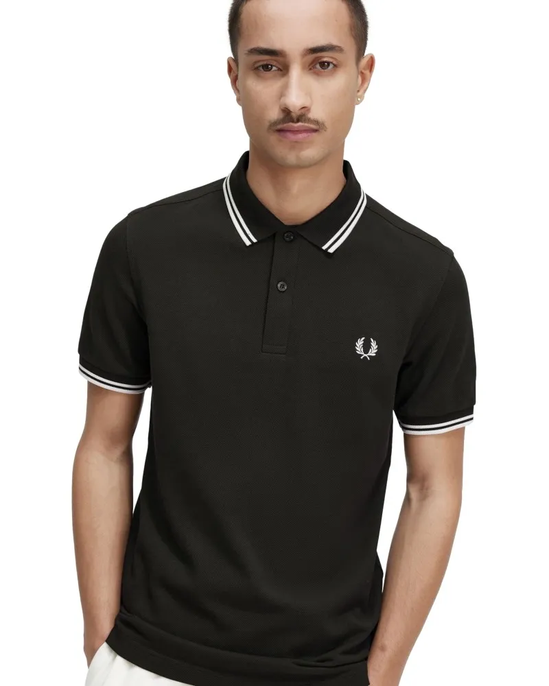 POLO FRED PERRY VERDE TWIN TIPPED SHIRT T50