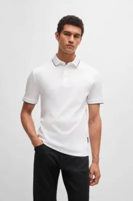 Polo Porsche x BOSS regular fit de algodón mercerizado