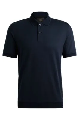 Polo regular fit de algodón y cashmere