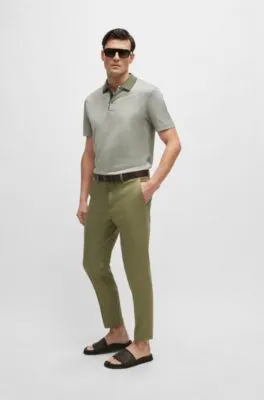 Polo regular fit de algodón y seda