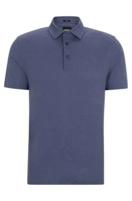 Polo slim fit con cuello a rayas