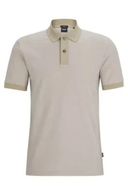 Polo slim fit de algodón mercerizado en dos tonos