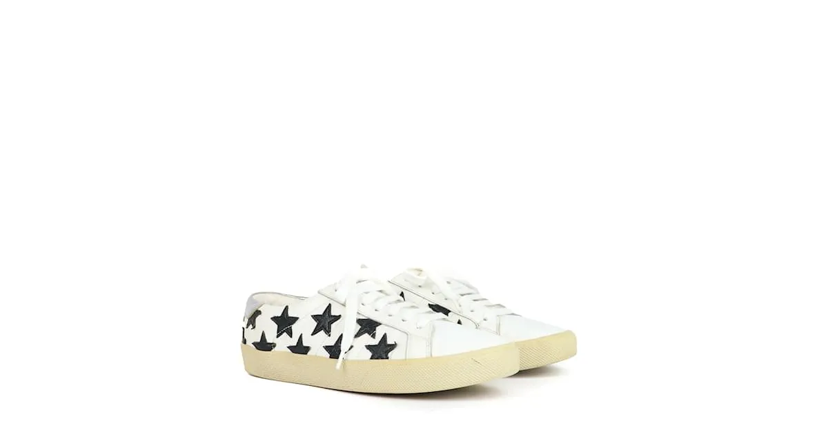 SAINT LAURENT Deportivas T.UE 38.5 Cuero Blanco 