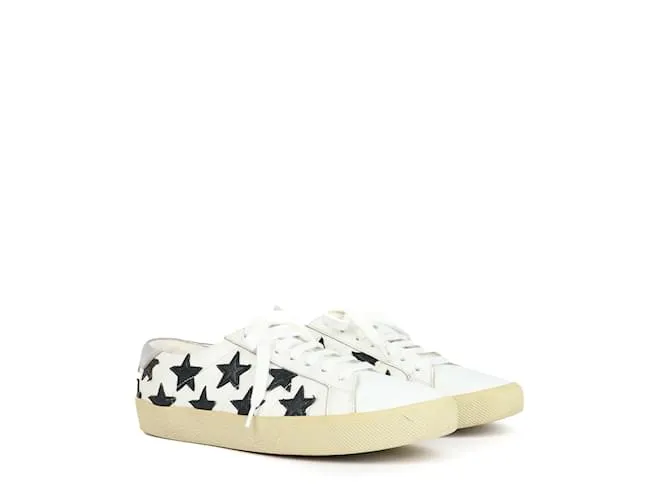 SAINT LAURENT Deportivas T.UE 38.5 Cuero Blanco 