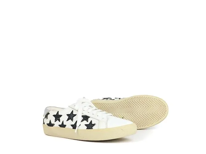 SAINT LAURENT Deportivas T.UE 38.5 Cuero Blanco 