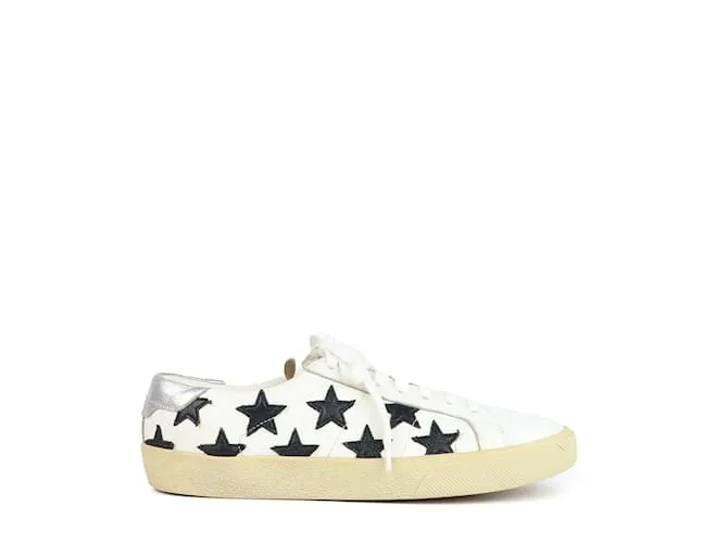 SAINT LAURENT Deportivas T.UE 38.5 Cuero Blanco 