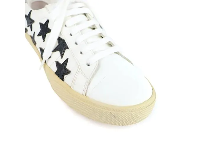 SAINT LAURENT Deportivas T.UE 38.5 Cuero Blanco 