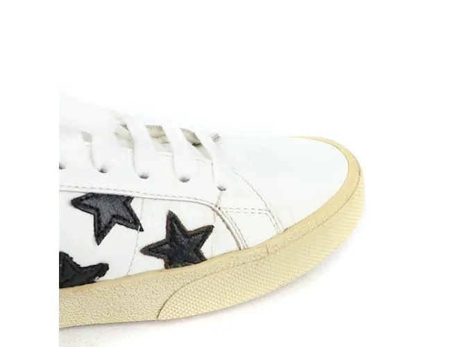 SAINT LAURENT Deportivas T.UE 38.5 Cuero Blanco 