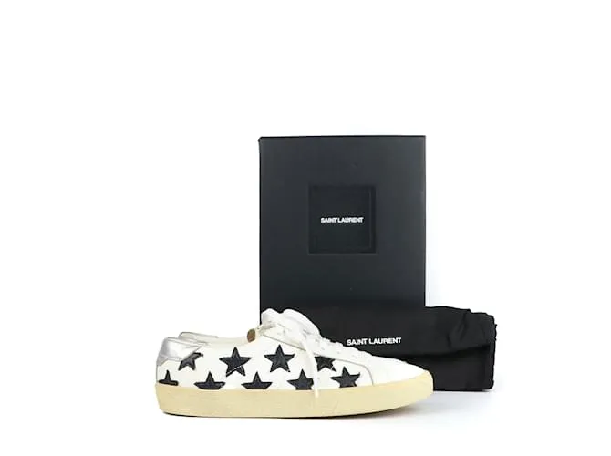 SAINT LAURENT Deportivas T.UE 38.5 Cuero Blanco 