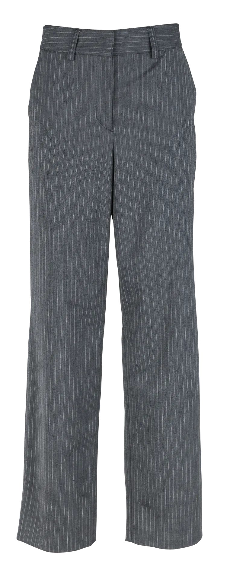 SAISON 1865 TAYLOR - Pantalón recto de talle alto a rayas en gris