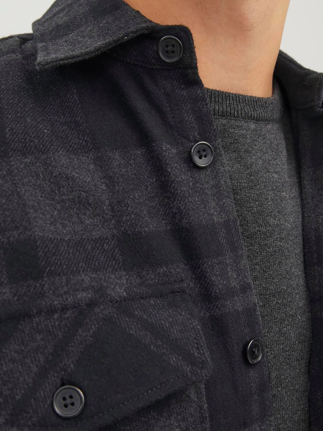 Sobrecamisa Corte comfort | Gris oscuro | Jack & Jones®