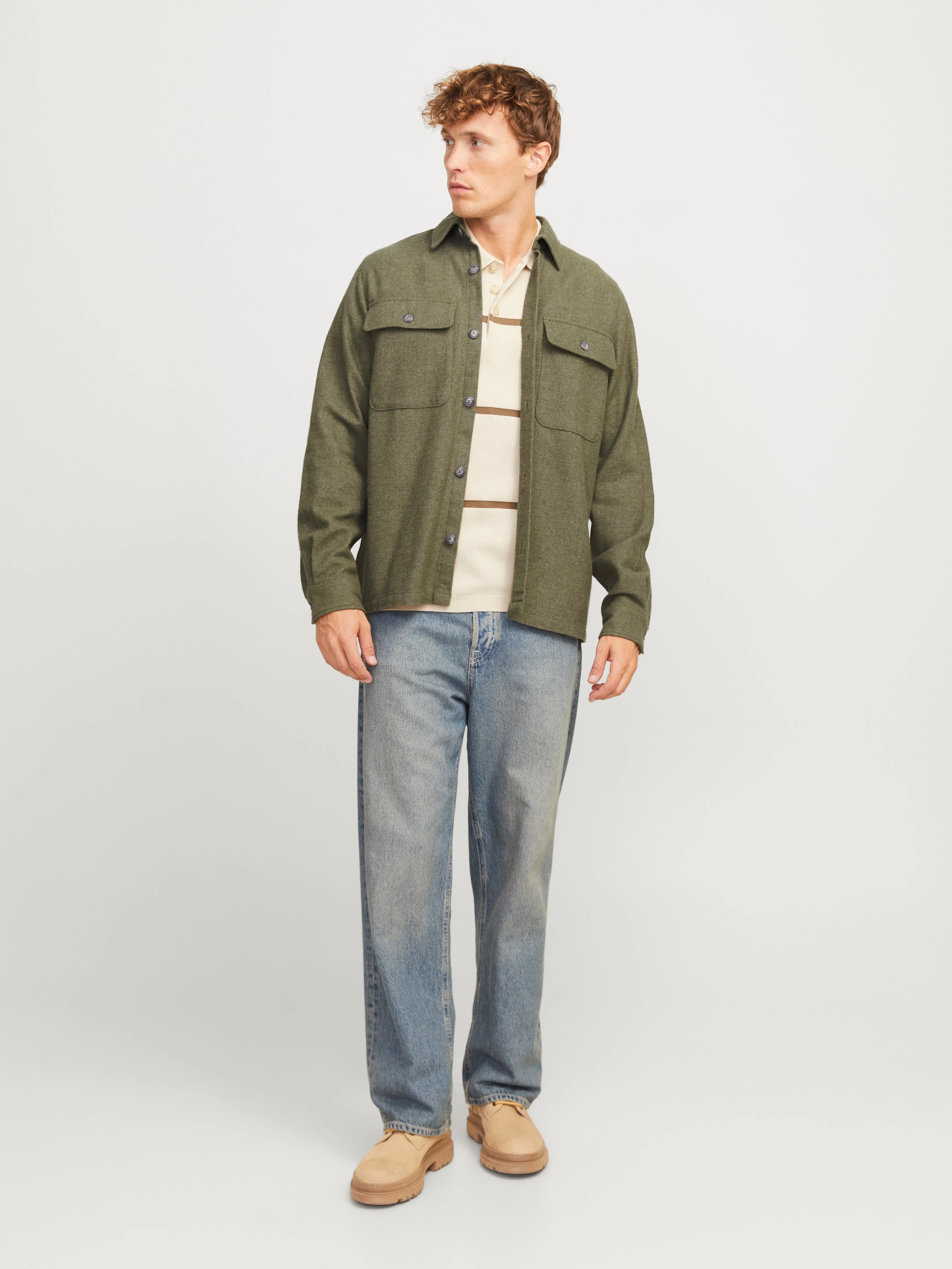 Sobrecamisa Corte comfort | Verde oscuro | Jack & Jones®