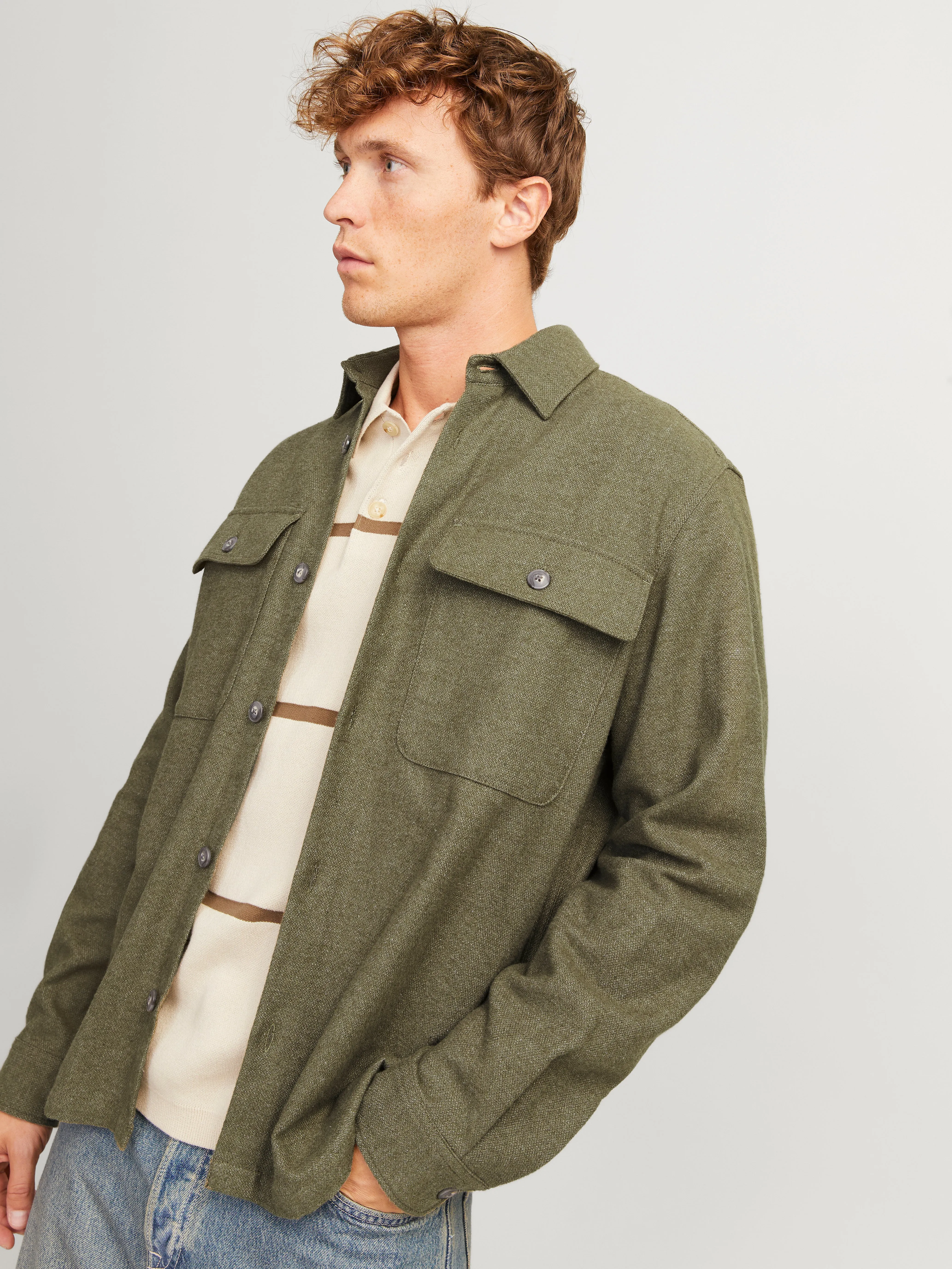 Sobrecamisa Corte comfort | Verde oscuro | Jack & Jones®