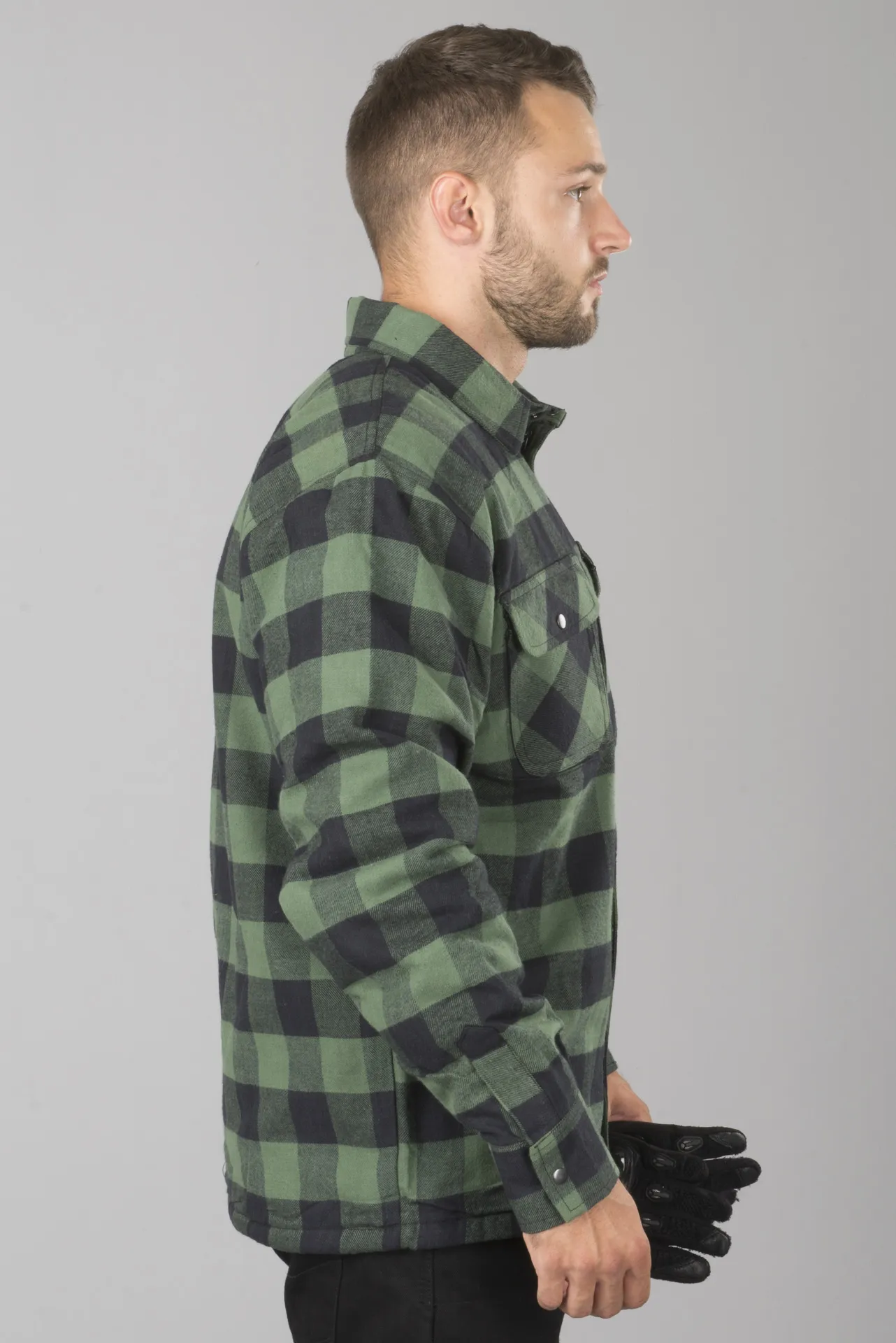 Sobrecamisa de Moto Course Refuerzo Aramida Negro-Verde