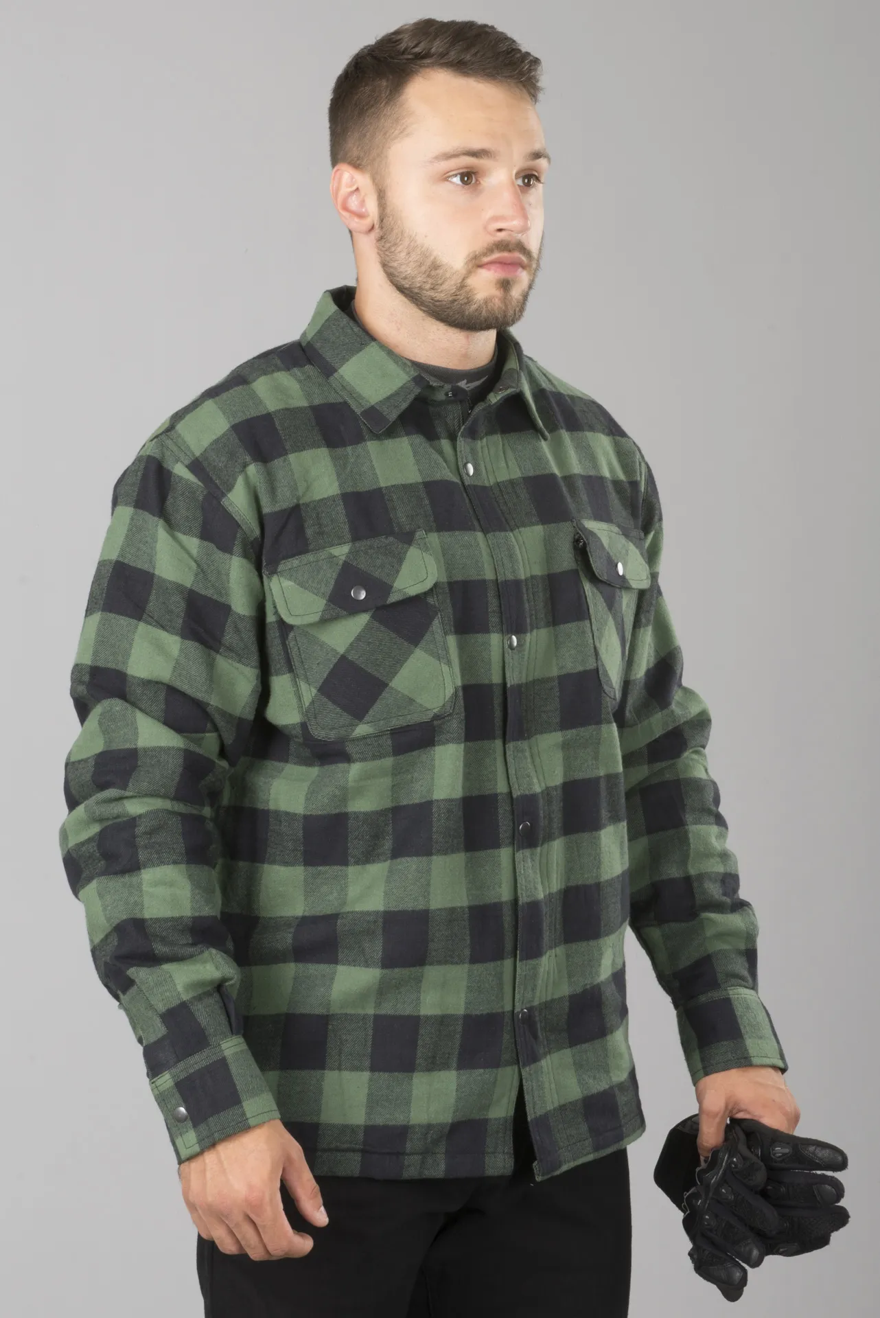 Sobrecamisa de Moto Course Refuerzo Aramida Negro-Verde