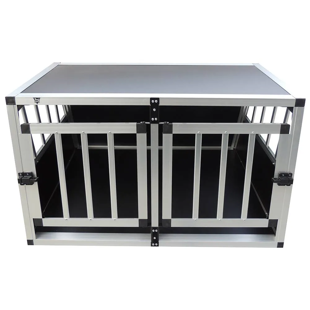 SPOCADO "Villa" Caja de transporte para perros 89 x 69 x 50 cm negro/gris