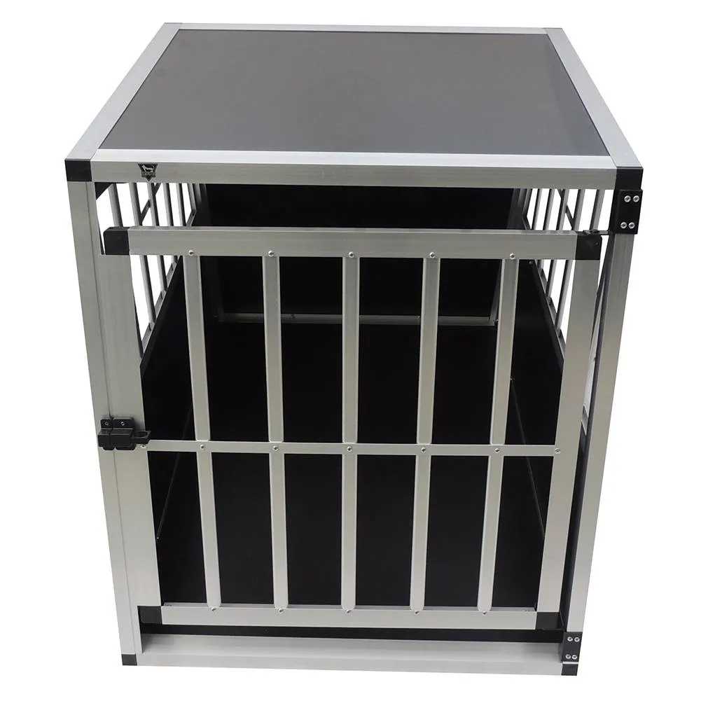 SPOCADO "Villa" Caja de transporte para perros 91 x 69 x 65 cm negro/gris